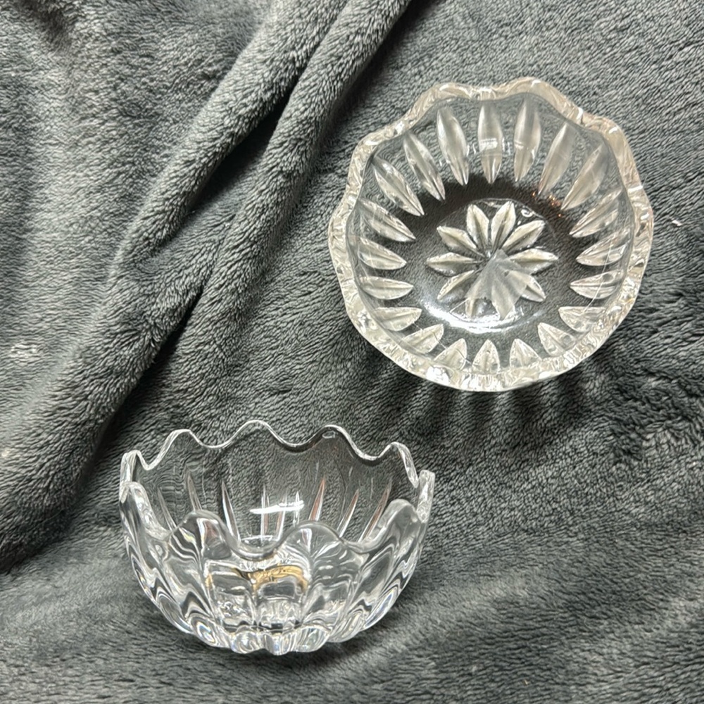 Zajecar Crystal Candy Dishes Set Of 2